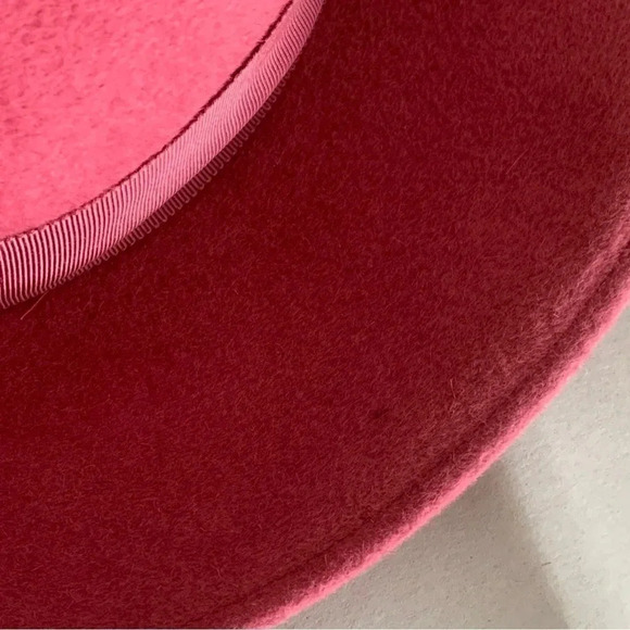 VTG Nordstrom Pink Hat 100% Rabbit Hair Made In England Fedora Derby Brooch Pin - Picture 6 of 15
